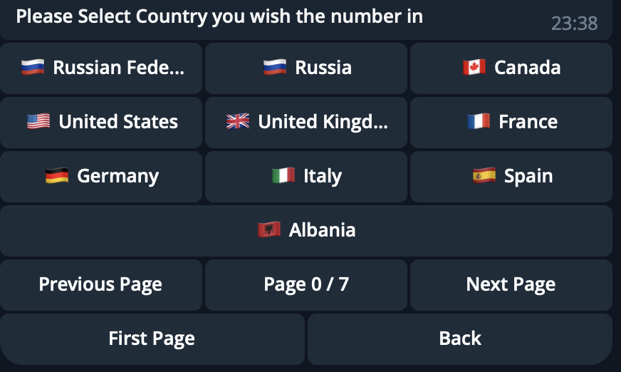 Supported countries